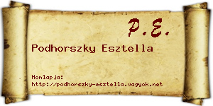 Podhorszky Esztella névjegykártya